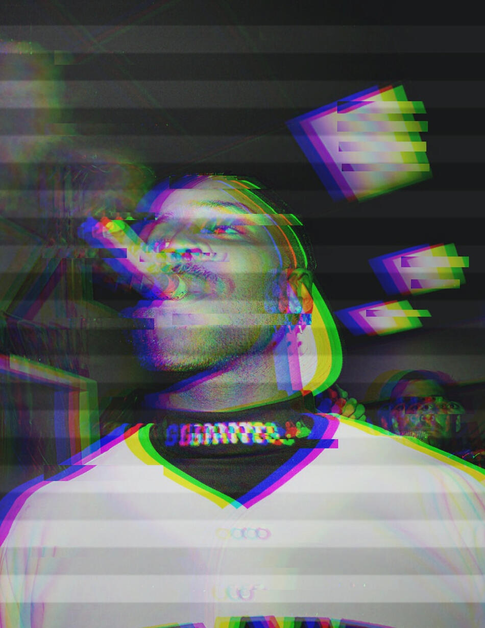 Barry Bonds Glitch Art, 2022, Photoshop