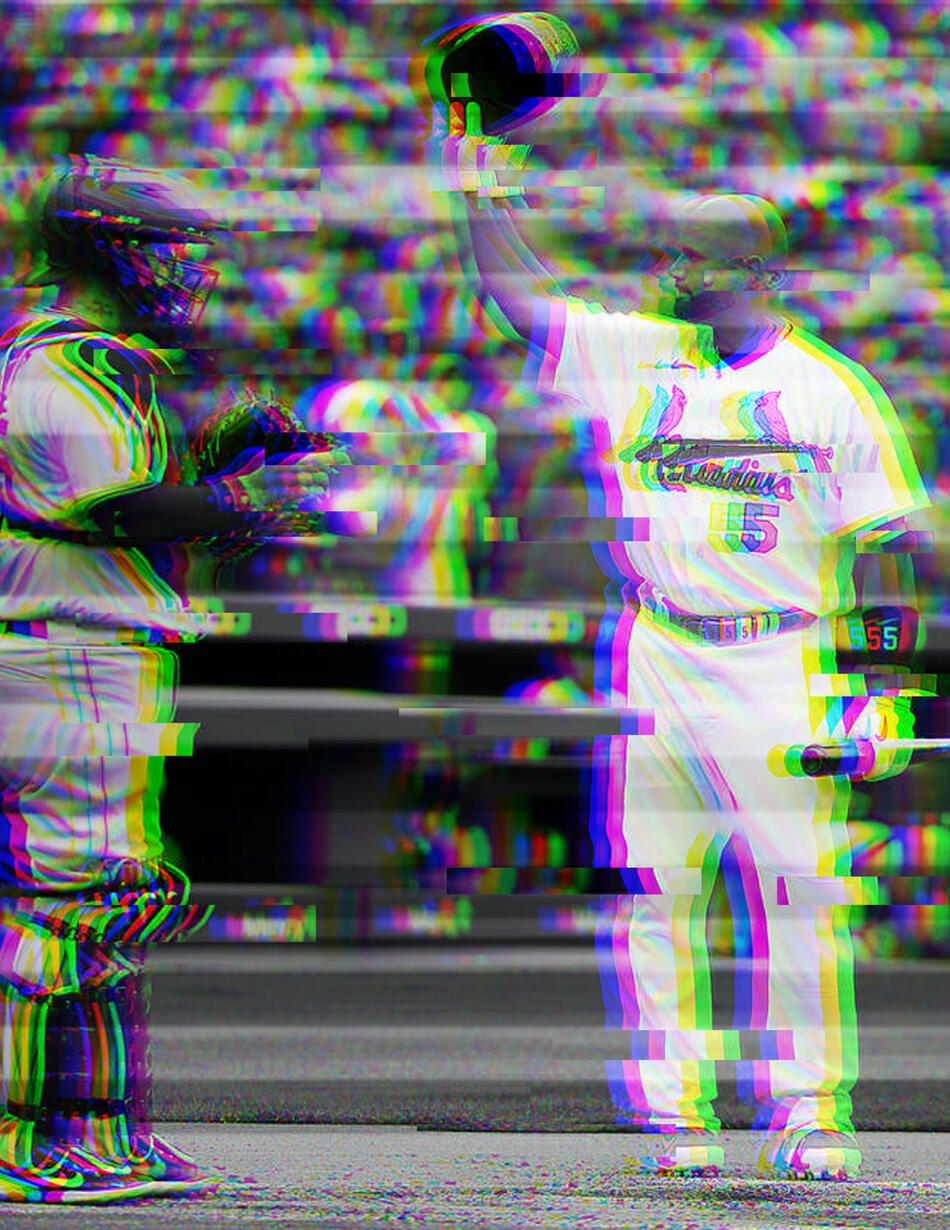 Albert Pujols Glitch Art, 2022, Photoshop